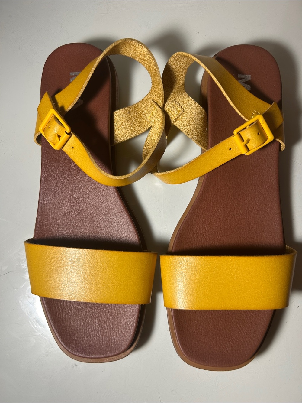 Yellow Ankle-Strap Sandals